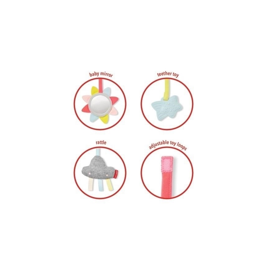 Skip Hop - Cobertor infantil para brincar com um trapézio de madeira LINING CLOUD