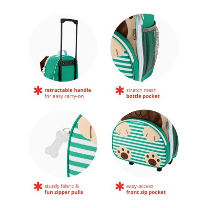Skip Hop - Mala mala de viagem para crianças ZOO pug