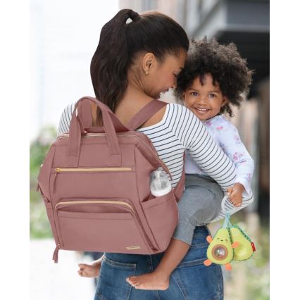 Skip Hop - Mochila de cambio para cochecito MAINFRAME Rosa polvo
