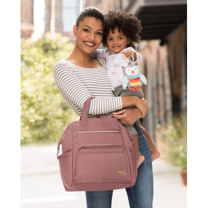 Skip Hop - Mochila de cambio para cochecito MAINFRAME Rosa polvo