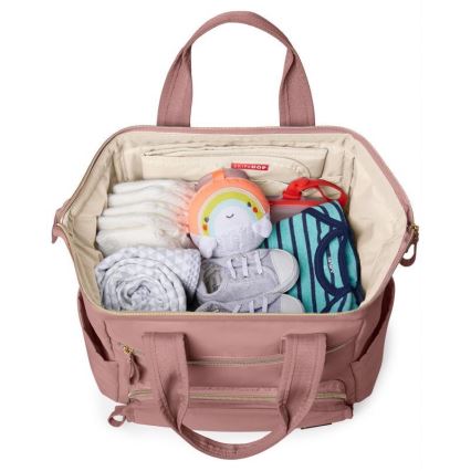 Skip Hop - Mochila de cambio para cochecito MAINFRAME Rosa polvo