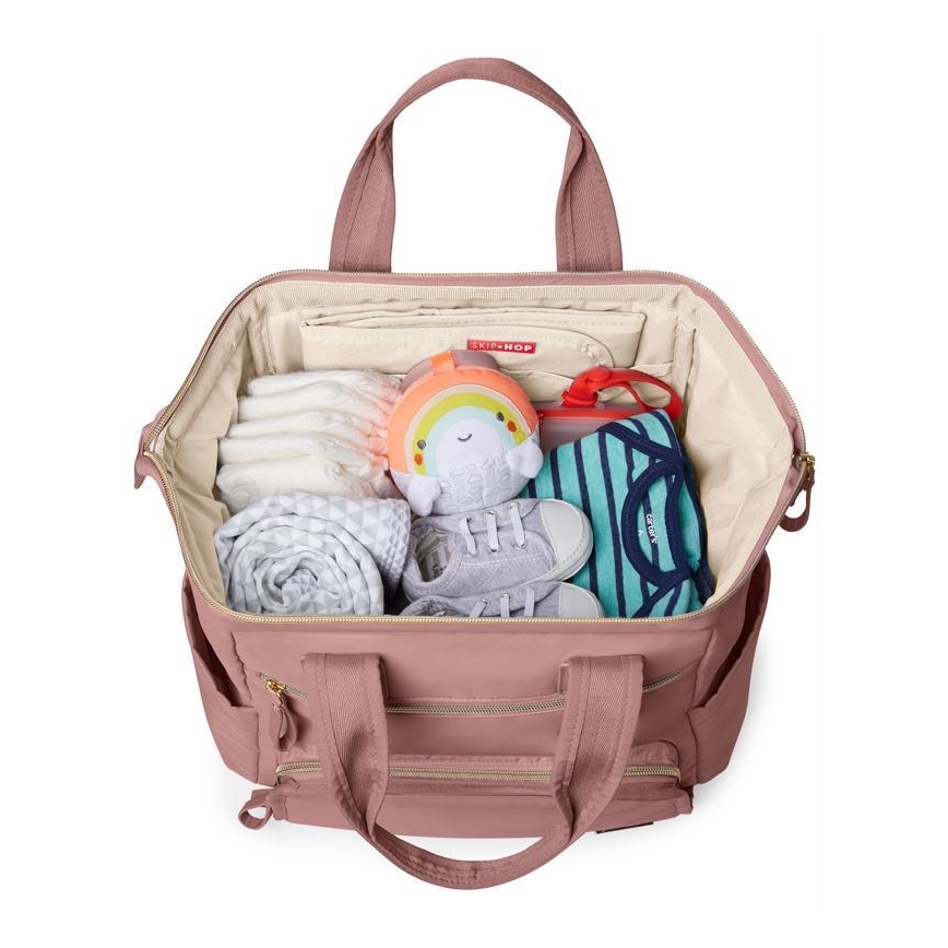 Skip Hop - Mochila de cambio para cochecito MAINFRAME Rosa polvo