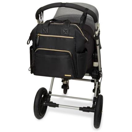 Skip Hop - Mochila de pañales para cochecito MAINFRAME negra