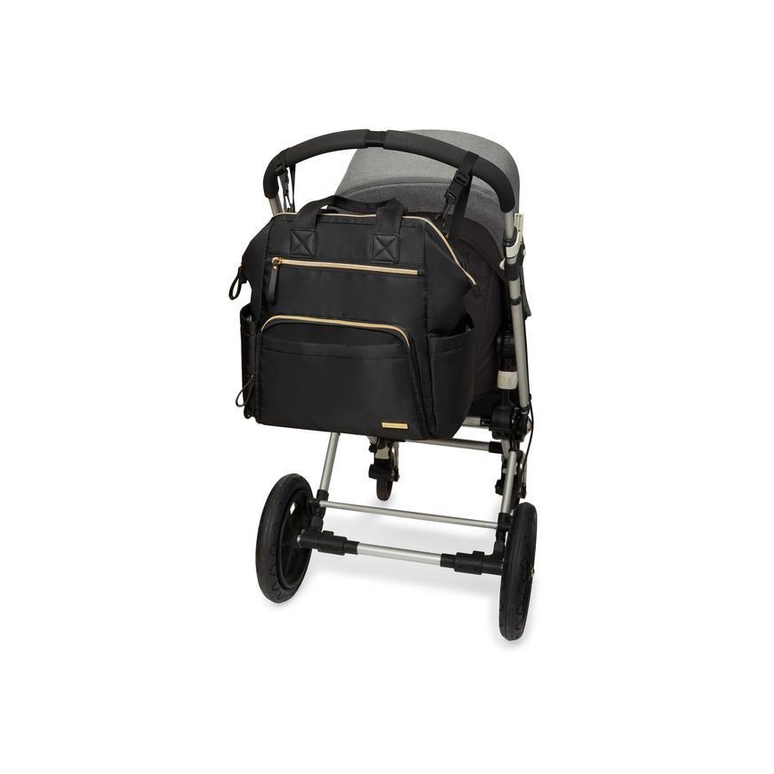 Skip Hop - Mochila de pañales para cochecito MAINFRAME negra
