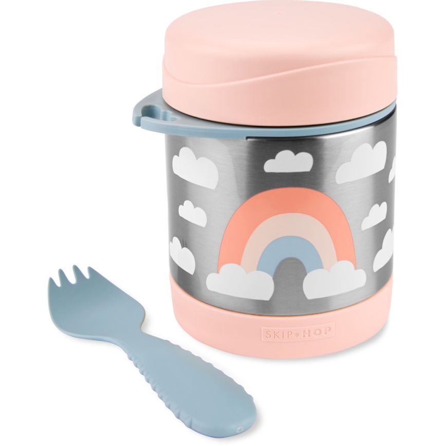 Skip Hop - Termo para alimentos com colher/garfo SPARK STYLE 325 ml arco-íris