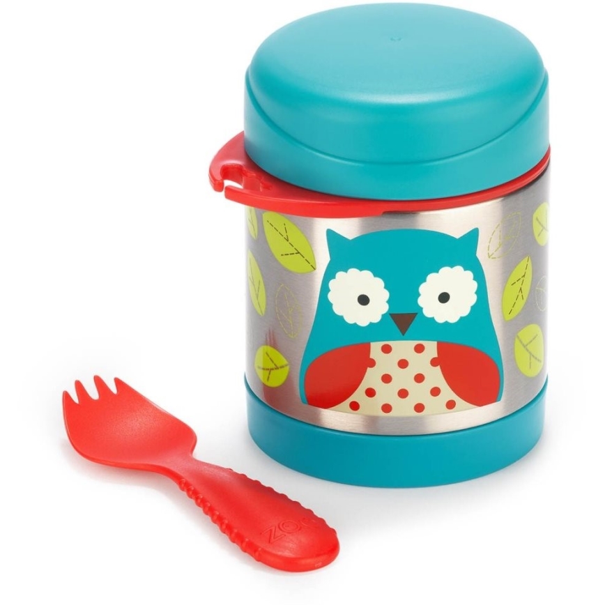 Skip Hop - Termo para alimentos com colher/garfo ZOO 325 ml coruja
