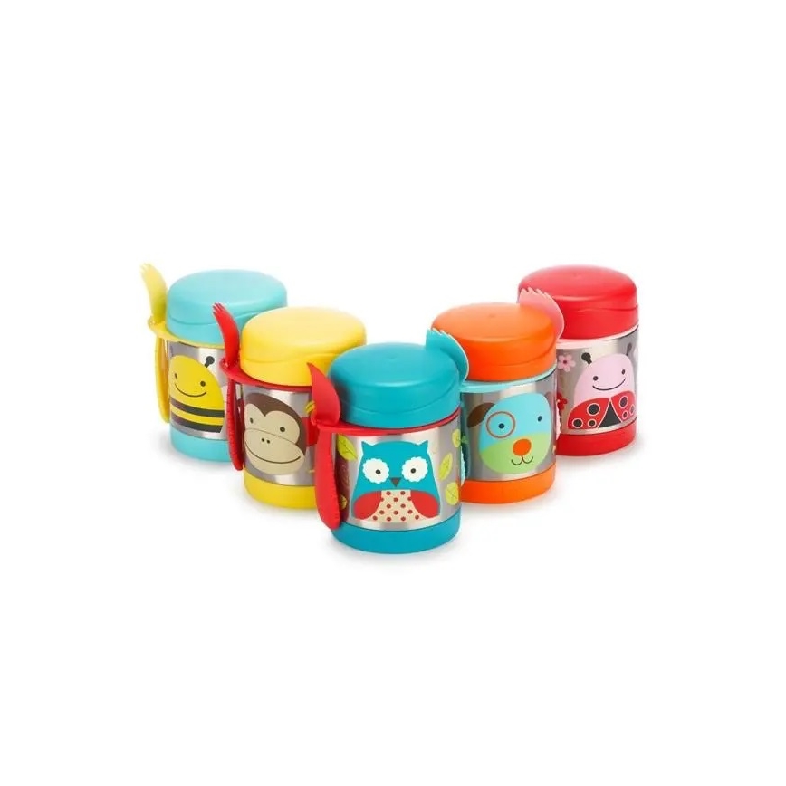 Skip Hop - Termo para alimentos com colher/garfo ZOO 325 ml coruja