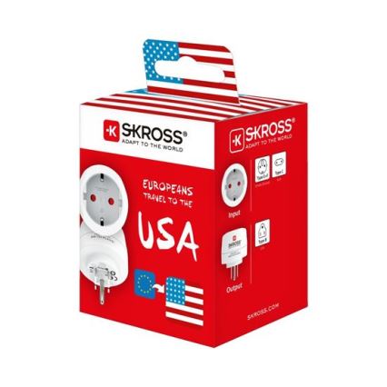 SKROSS Adaptador de Viagem USA 15A