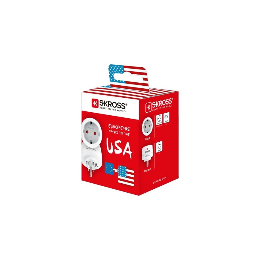 SKROSS Adaptador de Viagem USA 15A