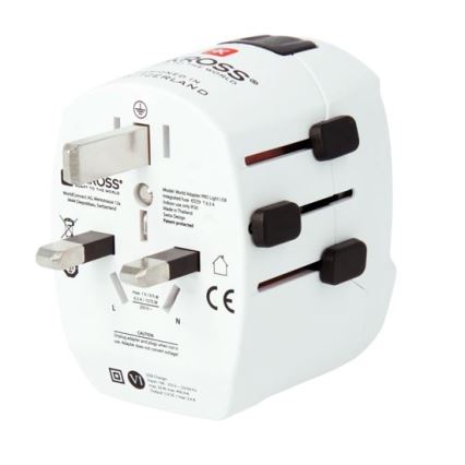 Adaptador de viagem PRO Light USB AC45PD - Universal, UK+USA+AUS/CN USB A+C 45W