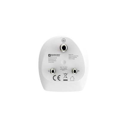 Adaptador de viagem para a Índia tipo D