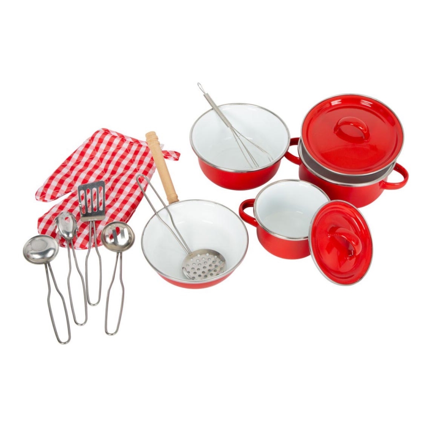 Small Foot - Children's metal kitchenware vermelho
