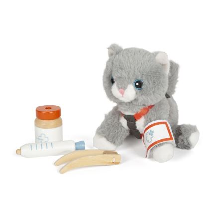 Small Foot - Peluche gato com care kit