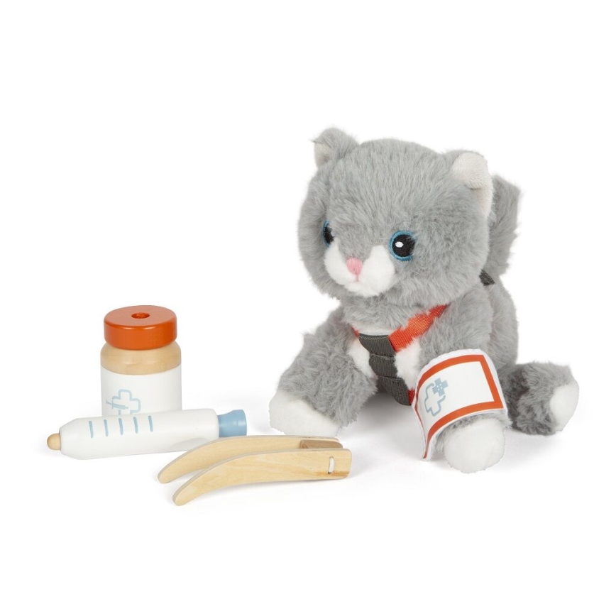 Small Foot - Peluche gato com care kit