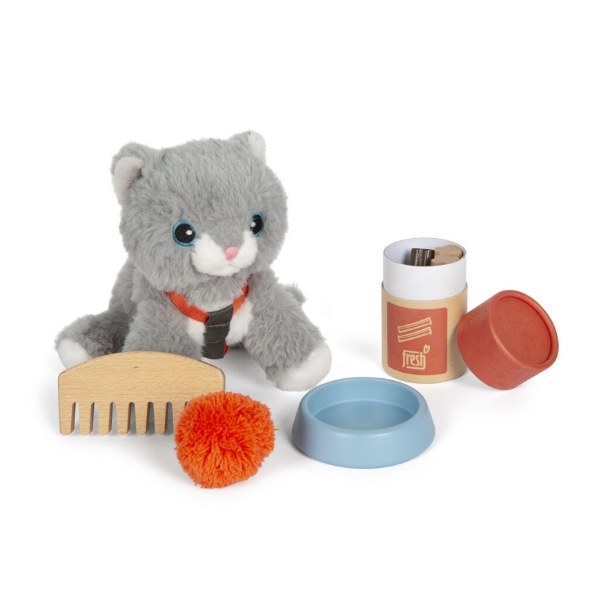Small Foot - Peluche gato com care kit
