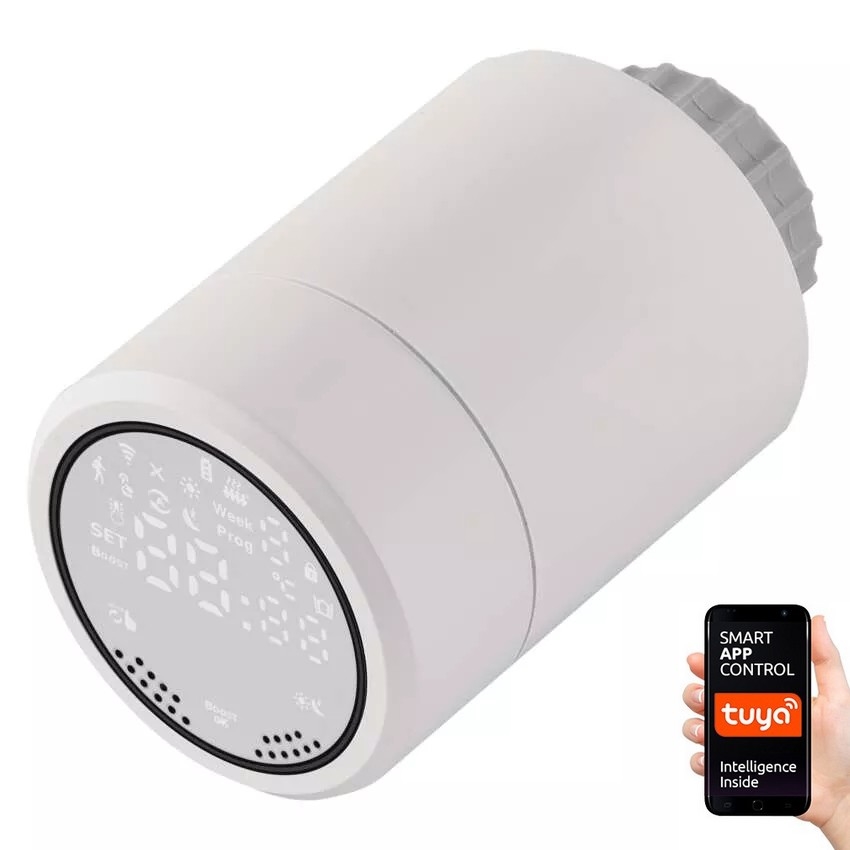 Smart cabeça termostática com visor LCD GoSmart M30x1,5 2xAA/1,5V Tuya