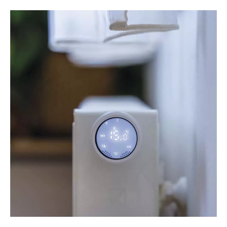 Smart cabeça termostática com visor LCD GoSmart M30x1,5 2xAA/1,5V Tuya