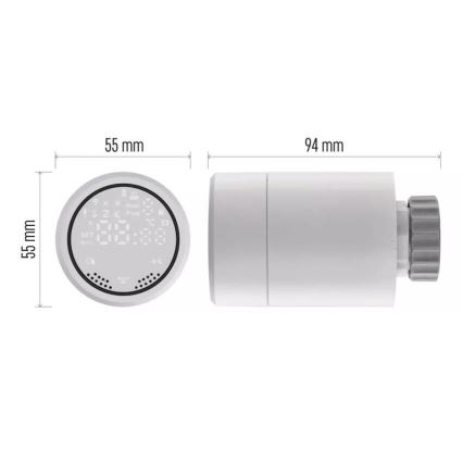 Smart cabeça termostática com visor LCD GoSmart M30x1,5 2xAA/1,5V Tuya