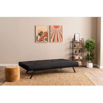 Sofá-cama BAKU de 2 lugares preto