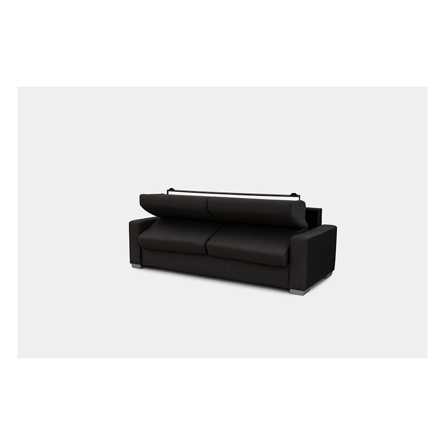 Sofá-cama de 3 lugares LEKA para uso diário — castanho