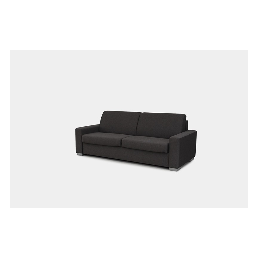 Sofá-cama de 3 lugares LEKA para uso diário — castanho
