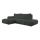 Sofá-cama de canto ALMADA em L, estofado, com arrumação integrada — versão esquerda, antracite