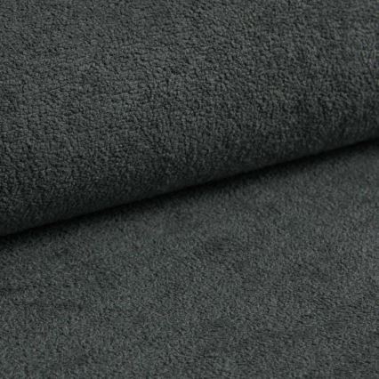 Sofá-cama de canto em L HORTA com espaço de arrumação, orientação direita, cinzento escuro