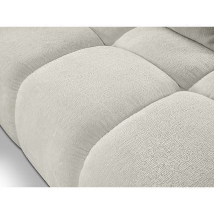 Sofá-cama de canto estofado em L ALMADA, com espaço de arrumação, com chaise à esquerda, bege