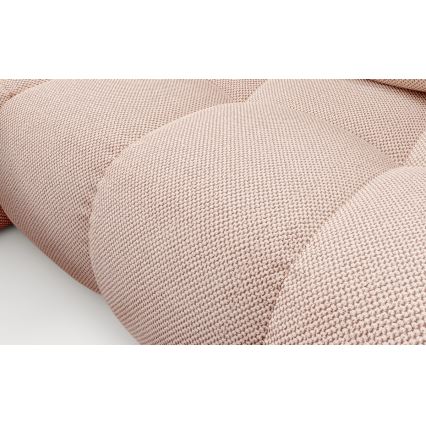 Sofá-cama de canto estofado com espaço de arrumação em L ALMADA esquerdo rosa