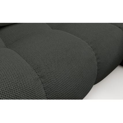 Sofá-cama de canto estofado em L ALMADA, canto direito, com espaço de arrumação, antracite