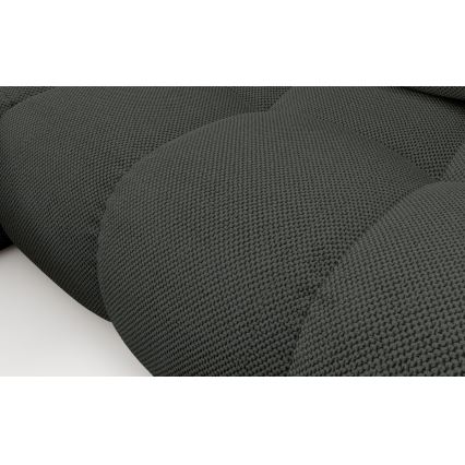 Sofá-cama de canto ALMADA em L, estofado, com arrumação integrada — versão esquerda, antracite