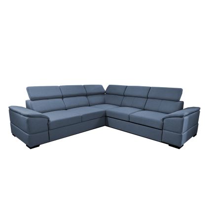 Sofá-cama de canto versátil com arrumação integrada GRANADA, azul