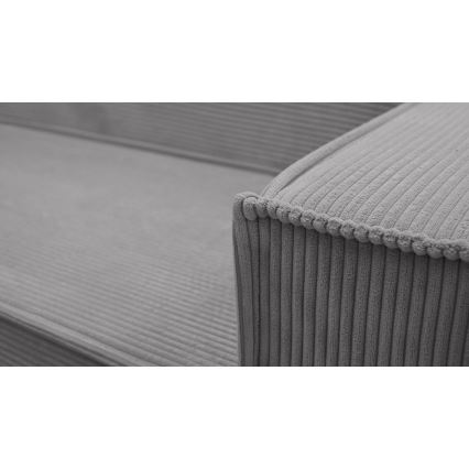 Sofá-cama de canto reversível em U LONDON cinzento