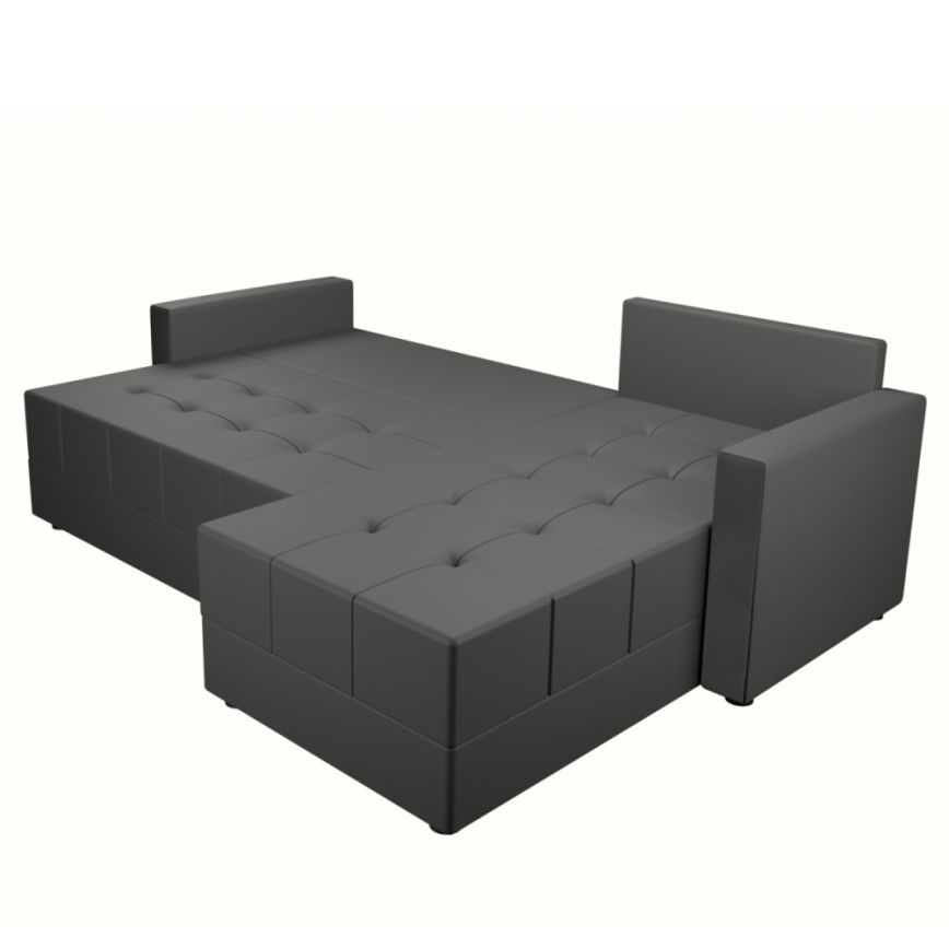 Sofá-cama de canto universal em L DUBLIN, cinzento