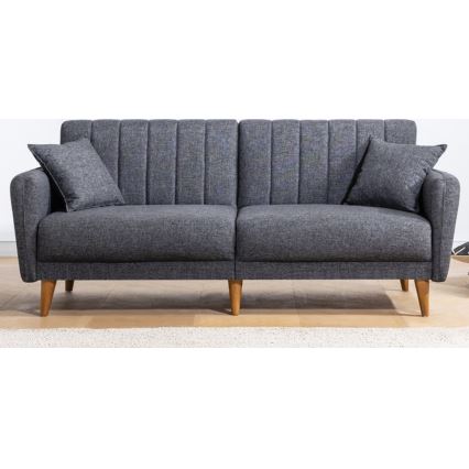 Sofá-cama de dois lugares KITO cinzento escuro