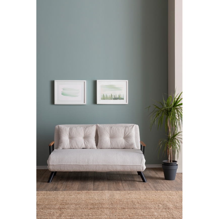 Sofá-cama de dois lugares QIRA branco