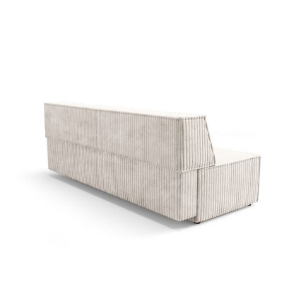 Sofá-cama de três lugares com compartimento de arrumação TERAMO bege