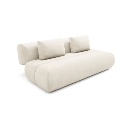 Sofá-cama de três lugares FANO, creme