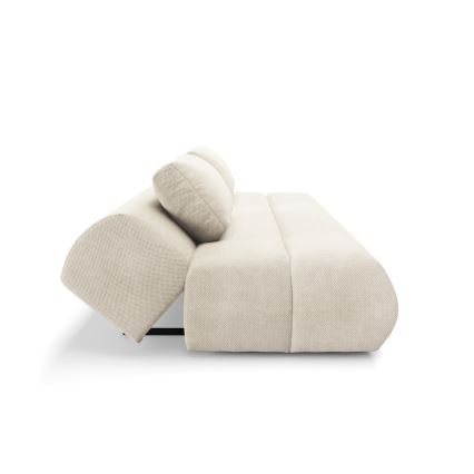 Sofá-cama de três lugares FANO, creme