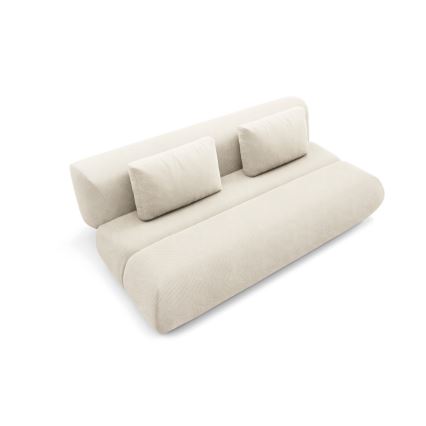 Sofá-cama de três lugares FANO, creme