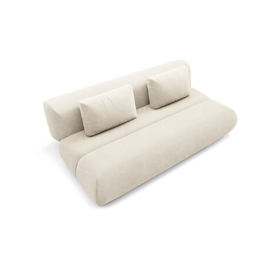 Sofá-cama de três lugares FANO, creme