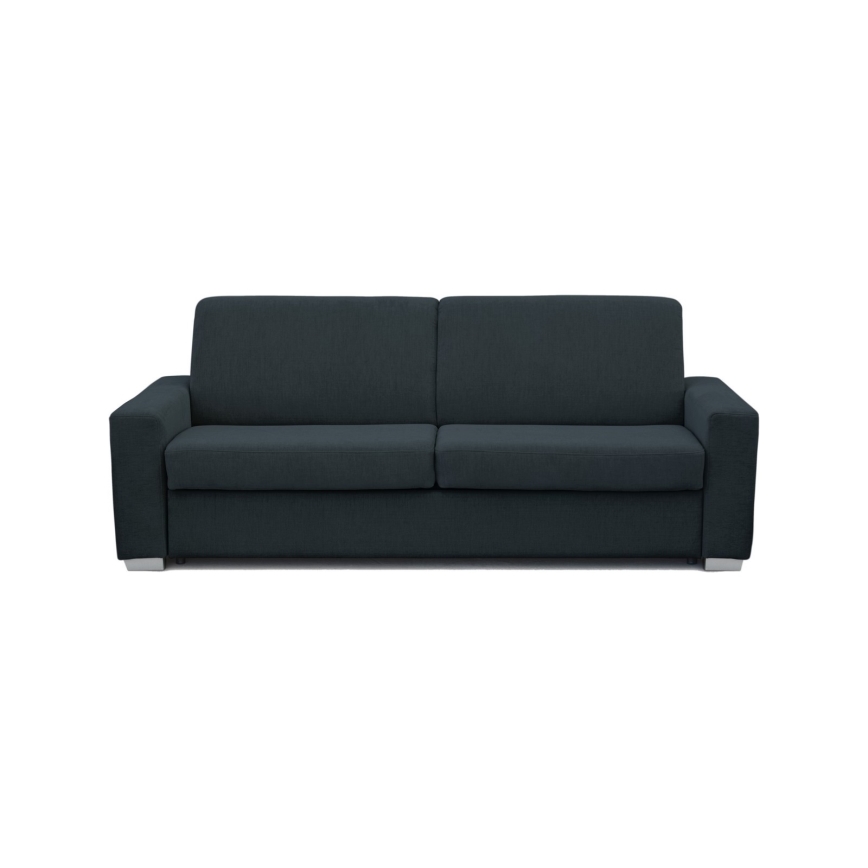 Sofá-cama desdobrável de três lugares LEKA, azul, para uso diário