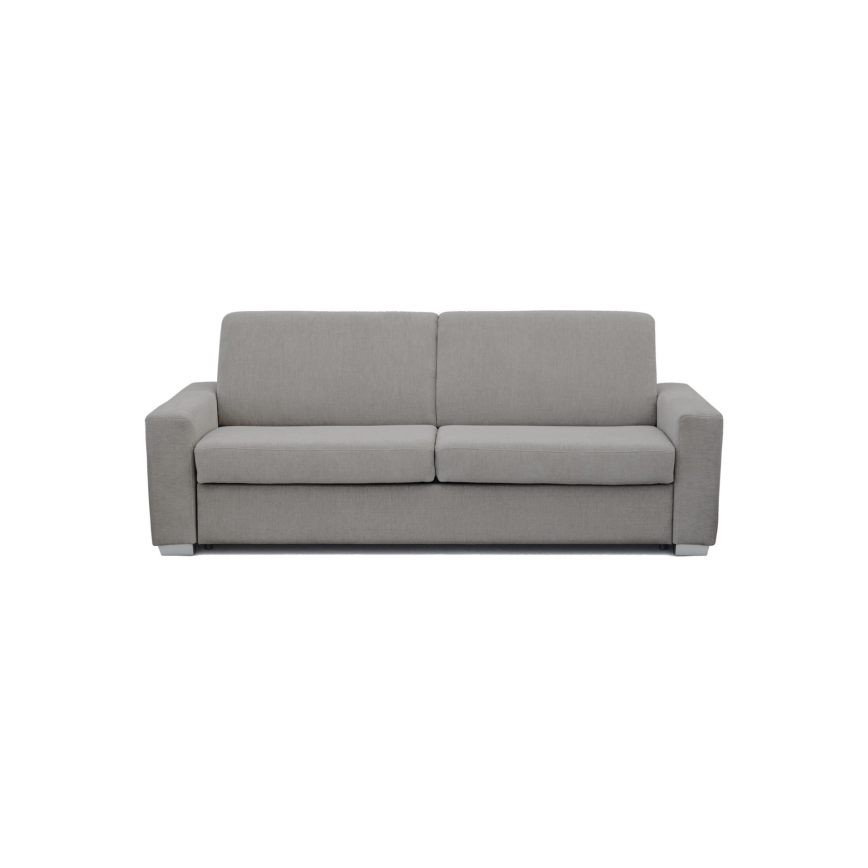 Sofá-cama desdobrável de três lugares LEKA, cinzento, para uso diário