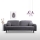 Sofá-cama estofado de três lugares CLOUDY, cinzento