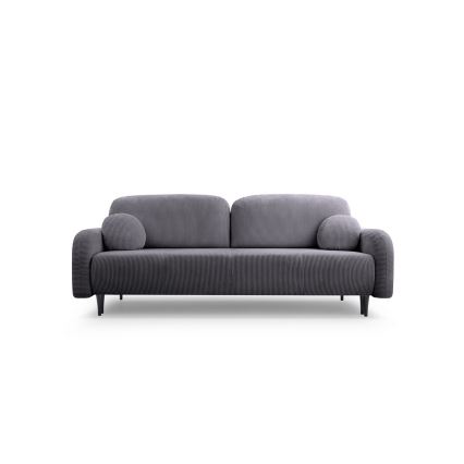 Sofá-cama estofado de três lugares CLOUDY, cinzento