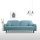 Sofá-cama estofado de três lugares CLOUDY, turquesa