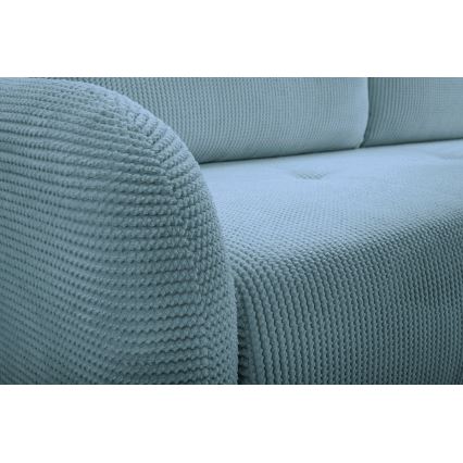 Sofá-cama estofado de três lugares CLOUDY, turquesa