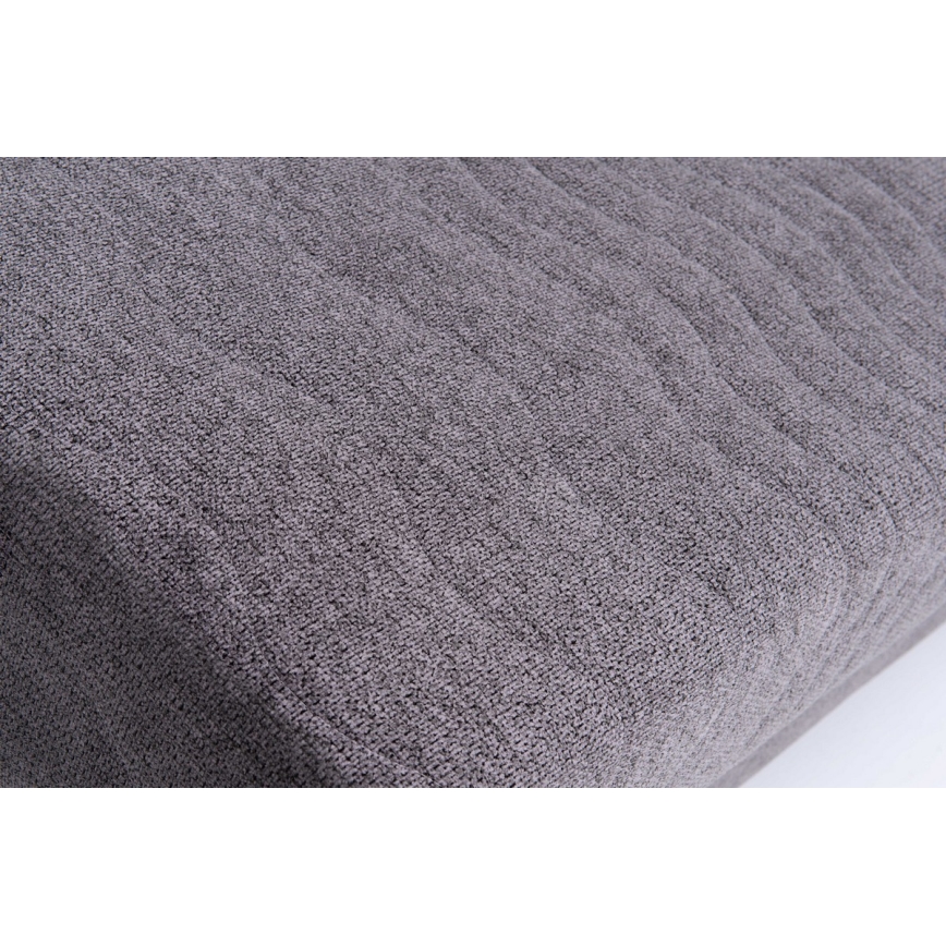 Sofá estofado desdobrável de três lugares para uso diário sem apoios de braço PAUL cinzento