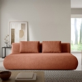 Sofá-cama FANO de 3 lugares castanho