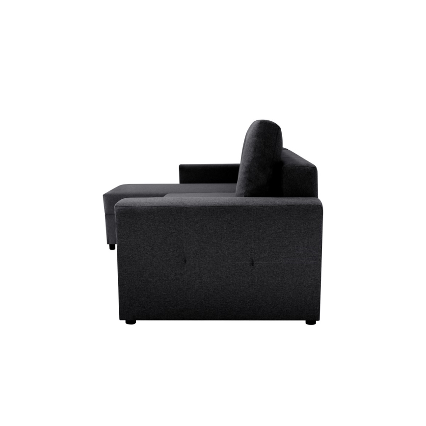 Sofá de canto universal com função de dormir e espaço de arrumação SEVILLA antracite